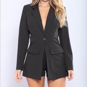 Fashionable Fun Striped Blazer Romper